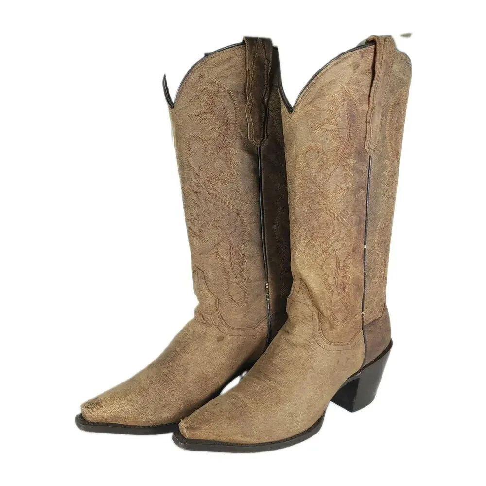 Dan Post Women's Santa Rosa US 7M Brown Western Cowboy Cowgirl Boots
